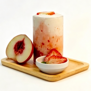 Strawberry Peach Yogurt Slush草莓白桃酸酸乐