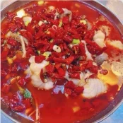 Boiled Grass Fish Filet W. Chili Soup