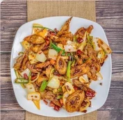 Dry Stir Fried Pigs Intestines
