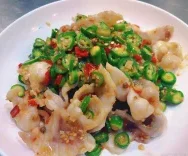 Sauteed Grass Fish Fillets W. Green & Red Peppers